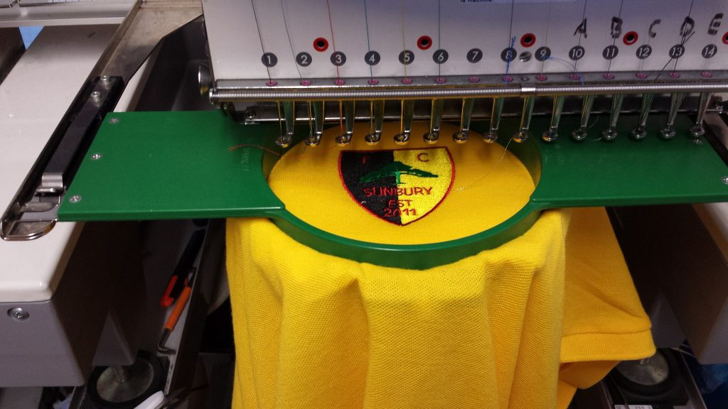 embroidery, embroidered logos, embroidered company names